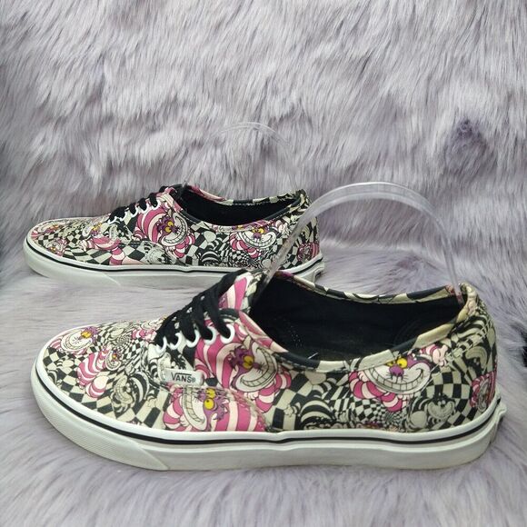 Disney X Vans Collaboration Cheshire Cat Alice Wonderland Sneakers Women Size 10 - Picture 4 of 9